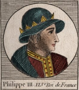 Porträt von Philipp III. von Frankreich, genannt Philipp der Kühne (1245-1285) - Gravur aus „Anleitung zur Geschichte Frankreichs“ von Charles Constant Le Tellier 1821 von Unknown artist
