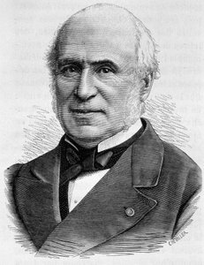 Porträt von Pierre Charles Chesnelong (1820 - 1899). Gravur aus dem späten 19. Jahrhundert in „Histoire de France“ von H. Martin