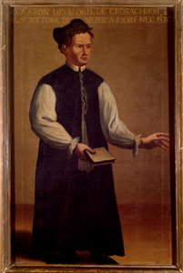 Porträt von Pietro Aaron (Aron) (1489-1545), italienischer Musiktheoretiker. Anonymes Gemälde. 16. Jahrhundert. Bologna, Civico Museo Bibliografico von Unknown artist