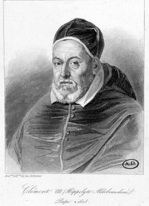 Porträt von Papst Clemens VIII. - Gravur von Unknown artist