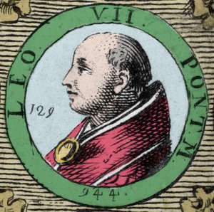 Porträt von Papst Leo VII., Papst von 936 bis 939 von Unknown artist