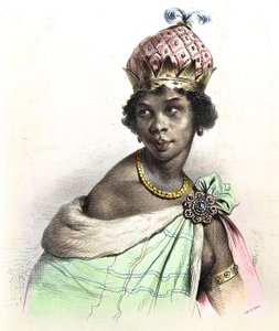 Porträt von Königin Anna Nzinga oder Ana de Sousa Nzinga Mbande - Nzinga du Ndongo et Matamba