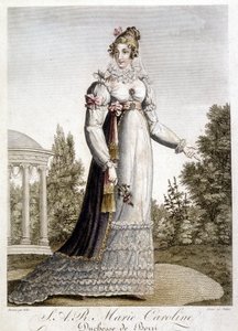 Porträt von Königin Maria Karolina, Herzogin von Berry, Tochter des Königs von Neapel von Unknown artist