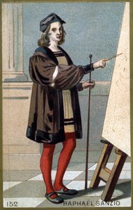 Porträt von Raffael (Raffaello Sanzio 1483 - 1520). Chromolithographie des späten 19. Jahrhunderts.