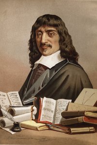 Porträt von René Descartes (1596-1650). aus „La Ciencia y sus Hombres“ von Louis Figuier. Barcelona 1881