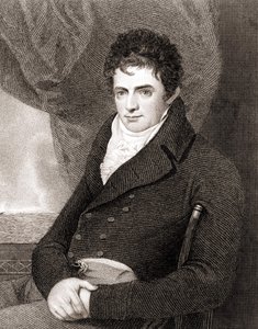 Porträt von Robert Fulton (1765 - 1815), amerikanischer Schiffbauingenieur (Nautilus). Gravur des 19. Jahrhunderts von Unknown artist