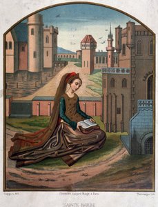 Porträt von Saint Beard - aus einem Dokument des 15. Jahrhunderts von Unknown artist