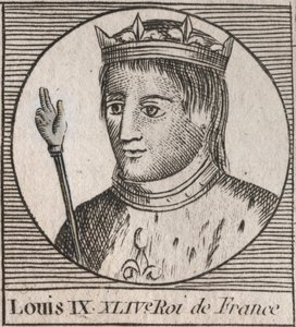 Porträt von Ludwig IX. (1214-1270) - Ludwig IX. (1214-70), König von Frankreich - Gravur aus „Unterricht über die Geschichte Frankreichs“ von Charles Constant Le Tellier 1821