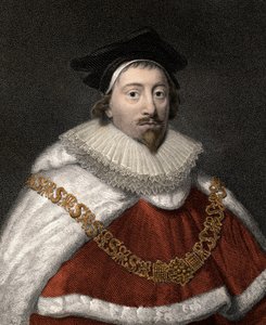 Porträt von Sir Edward Coke (1552-1634), englischer Jurist - Farbgravur des 19. Jahrhunderts von Unknown artist