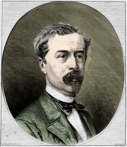 Porträt von Sir Richard Wallace (1818-1890), englischer Philanthrop und Kunstsammler. Gravur von 1872