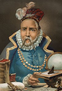 Porträt von Tycho Brahe. Dänischer Astronom und Astrologe (heute Schweden von Unknown artist
