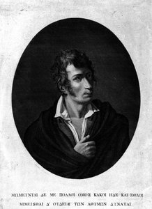 Porträt von Ugo Foscolo (1778-1827).