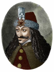 Porträt von Vlad Tepes III, dem Pfähler oder Dracula (1431-1476), der Bram Stoker zu der Figur Dracula inspirierte, einem Roman aus dem Jahr 1897