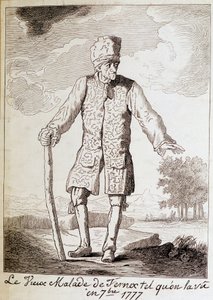 Porträt von Voltaire, französischer Schriftsteller und Philosoph, im Alter