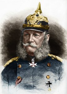 Porträt von Wilhelm I. (1797-1888), König von Preußen und Kaiser von Deutschland. Gravur aus dem späten 19. Jahrhundert von Unknown artist