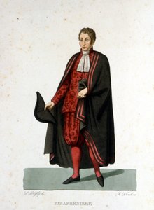 Porträt eines päpstlichen Palastes des Vatikanstaates. Gravur des 19. Jahrhunderts von Unknown artist