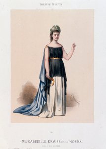 Porträt der Sängerin Gabrielle Krauss in der Oper Norma von Unknown artist
