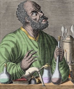 Porträt des arabischen Chemikers Geber (Jabir ibn Hayyan) Jabir ibn Hayyan (721-776). von Unknown artist