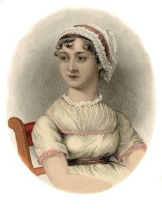 Porträt der englischen Schriftstellerin Jane Austen (1775-1817). Gravur von 1870 von Unknown artist