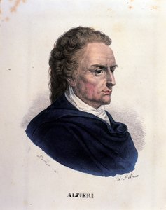 Porträt des italienischen Dichters und Dramatikers Vittorio Alfieri (1749-1803). Gravur des 19. Jahrhunderts von Unknown artist