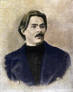 Porträt des russischen Schriftstellers Maxim Gorki (Gorkij) (1868 - 1936). von Unknown artist