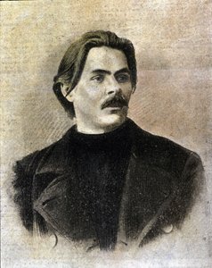 Porträt des russischen Schriftstellers Maxim Gorki (Gorkij) (1868 - 1936). von Unknown artist