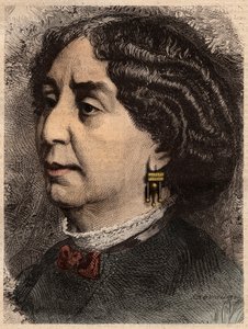 Porträt der Schriftstellerin George Sand (1804-1876) Aurore Dupin, Baronin Dudevant