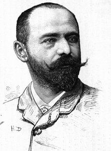 Porträt des Dramatikers Alfred Hennequin (1842-1887). von Unknown artist