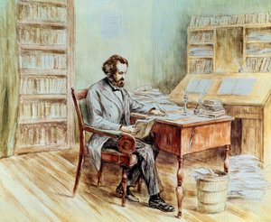 Porträt des politischen Theoretikers Karl Marx von Unknown artist