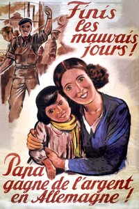 Plakat für STO (Zwangsarbeitsorganisation) während der deutschen Besetzung Frankreichs, ca. 1943