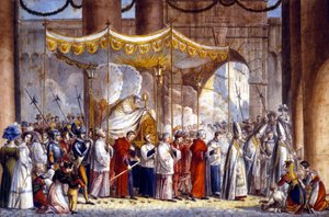 Prozession in Rom im Jahr 1835 von Papst Gregor XVI. (1765 - 1846) von Unknown artist