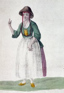 Quäkerin - Zeichnung, Anfang 19. Jahrhundert von Unknown artist