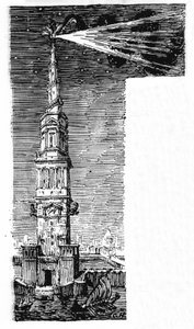 Rekonstruktion des Leuchtturms von Alexandria nach Ebers Ägypten von Unknown artist