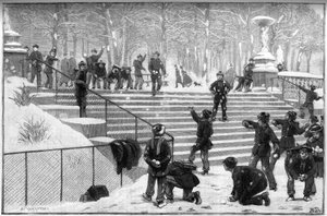 Rekreation eines Schulbataillons im Jardin du Luxembourg in Paris im Jahr 1888 von Unknown artist