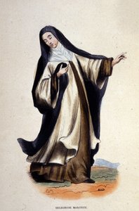Religiöser Maronit. Gravur aus einem Album über religiöse Orden, Paris von Unknown artist