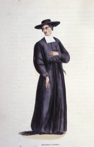 Religiöser von Aubac. Gravur aus einem Album über religiöse Orden, Paris von Unknown artist