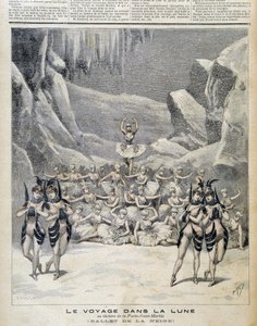 Aufführung im Theater der Porte Saint Martin von „Reise zum Mond“ von Unknown artist
