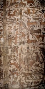 Darstellung von Alexander dem Großen (356-323 v. Chr.), König von Makedonien und Eroberer von Persien, umgeben von indischer Fauna während der Eroberung Indiens von Unknown artist