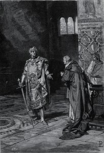 Darstellung von Cola di Rienzo (1314-1354), Tribun des römischen Volkes. Illustration aus dem späten 19. Jahrhundert von Unknown artist