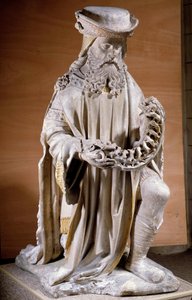 Darstellung von Joseph von Arimathäa. Steinskulptur des 16. Jahrhunderts von Unknown artist