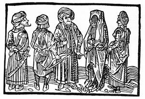 Darstellung von Sarazenen, Holzschnitt des 15. Jahrhunderts von Unknown artist