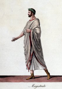 Darstellung eines römischen Magistrats. Gravur aus dem frühen 19. Jahrhundert von Unknown artist