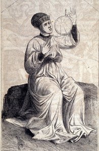 Darstellung eines Astrologen, der im 15. Jahrhundert ein Astrolabium benutzt. Gravur aus „De machinis Bellicis“ (Belagerungsmaschinen)