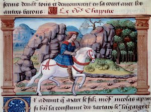 Darstellung des venezianischen Seefahrers Marco Polo zu Pferd von Unknown artist