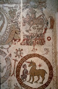 Darstellung der imaginären indischen Fauna, die die Heldentaten Alexanders des Großen symbolisiert