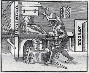 Reproduktion der Gravur des Werks von 1600 "De Magnete, Magneticisque Corporibus, et de Magno Magnete Tellure" (oder Magnetismus und magnetische Körper, und der große Magnet der Erde) von William Gilbert von Unknown artist