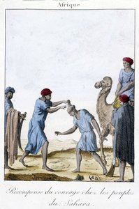 Belohnung für Mut unter den Völkern der Sahara - Gravur von Unknown artist
