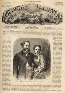 Richard Klemens von Metternich (1829-1895) und Pauline Metternich (1836-1921) - Das illustre Universum 1864 von Unknown artist