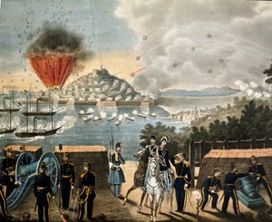 Risorgimento - Expedition der Tausend oder Rothemden von Giuseppe Garibaldi - Belagerung von Gaeta, Italien von Unknown artist