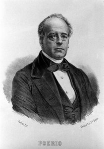Risorgimento: Porträt von Carlo Poerio (1803-1867), italienischer Revolutionär. Gravur des 19. Jahrhunderts